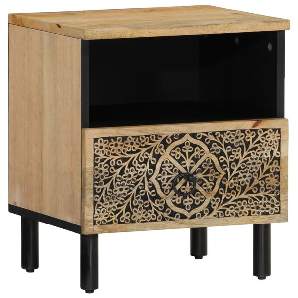 vidaXL Table de chevet 40x33x46 cm Bois de manguier solide