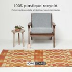 Tapis extérieur terrasse réversible - Tapis de jardin imperméable et résistant UV - Anya - Orange - 75x200 cm - HOMESCAPES