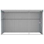 vidaXL Abri de jardin mural Gris 118x288x178 cm Acier galvanisé