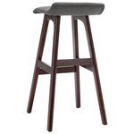 vidaXL Tabourets de bar lot de 2 gris foncé tissu