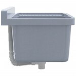 vidaXL Lavabo pour montage murale gris 50x35x24 cm résine