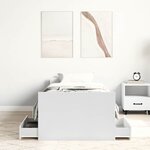vidaXL Cadre de lit sans matelas blanc 90x190 cm