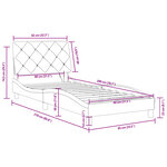 vidaXL Cadre de lit avec LED sans matelas bleu 80x200 cm velours