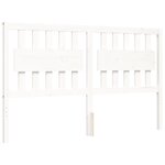 vidaXL Cadre de lit sans matelas blanc 160x200 cm bois massif