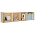vidaXL Bibliothèque/Meuble TV Chêne sonoma 36x30x143cm Bois ingénierie