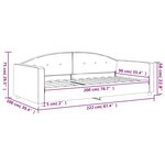vidaXL Lit de repos sans matelas gris clair 90x200 cm velours
