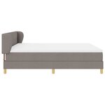 Lit Box Spring vidaXL avec Matelas - Taupe 180x200 cm Tissu