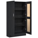 Bibliothèques vidaXL 2 Pièces Chêne Noir 165x30 5x150 cm Bois d'ingénierie