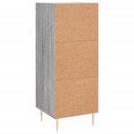 vidaXL Buffet Sonoma gris 34 5x34x90 cm Bois d'ingénierie