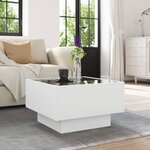vidaXL Table basse avec LED blanc 50x50x30 cm bois d'ingénierie