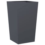 vidaXL Jardinières 2 Pièces anthracite 45x45x75 cm acier