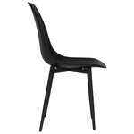 vidaXL Chaises à manger lot de 4 noir PP