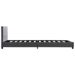 vidaXL Cadre de lit Gris Similicuir 100 x 200 cm