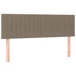 vidaXL Sommier à lattes de lit avec matelas Taupe 140x190 cm Tissu