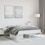 vidaXL Cadre de lit métal blanc 160x200 cm