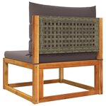 vidaXL Salon de jardin avec coussins 7 Pièces bois massif d'acacia