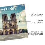 Grand Calendrier Mural 29x29 cm 2025 - Paris 2025 - Draeger