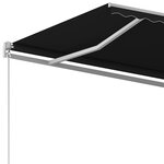 vidaXL Auvent rétractable automatique avec poteaux 5x3 m Anthracite