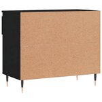 vidaXL Armoire à chaussures Noir 70x36x60 cm Bois d'ingénierie