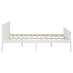 vidaXL Cadre de lit Blanc Bois de pin massif 160x200 cm
