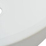 vidaXL Lavabo ronde Céramique Blanc 42 x 12 cm