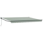 vidaXL Auvent rétractable automatique vert et blanc 450x300 cm