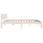 vidaXL Cadre de lit sans matelas blanc bois massif de pin 200x200 cm