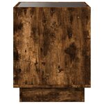 vidaXL Table basse avec LED infini chêne fumé 40x40x50 cm