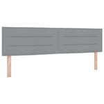 vidaXL Tête de lit Design Lignes Gris Clair 90 cm Tissu