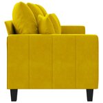 vidaXL Canapé à 3 places Jaune 180 cm Velours