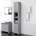 vidaXL Armoire de bain Sonoma gris 30x30x183 5 cm Bois d'ingénierie