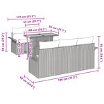 vidaXL Ensemble de canapé de jardin 6 pièces avec coussins gris en poly rattan et acacia
