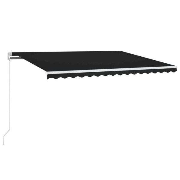 vidaXL Auvent manuel rétractable avec LED 450x300 cm Anthracite
