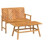 vidaXL Ensemble de salon de jardin 2 Pièces bois d'acacia solide