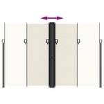 vidaXL Auvent latéral rétractable crème 220x1000 cm