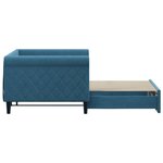 vidaXL Lit de jour avec lit gigogne bleu 90x200 cm velours