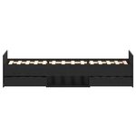 vidaXL Cadre de lit sans matelas Chêne noir 100x200 cm Bois d'ingénierie