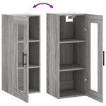 vidaXL Armoire murale sonoma gris 34 5x34x90 cm