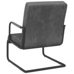 vidaXL Chaise cantilever Gris foncé Velours