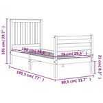 vidaXL Cadre de lit sans matelas bois massif