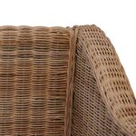 vidaXL Canapé à 2 places avec coussins Rotin naturel