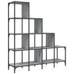 vidaXL Bibliothèque sonoma gris 122x30x132 cm bois ingénierie et métal