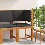 Fauteuil d'angle de jardin vidaXL avec coussins en bois d'acacia massif