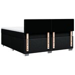 vidaXL Sommier à lattes de lit avec matelas Noir 180x200 cm Tissu