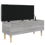 vidaXL Banc de rangement sonoma gris 102x42x46 cm bois d'ingénierie
