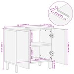 Meuble sous-lavabo vidaXL 62x33x58 cm en bois d'acacia massif