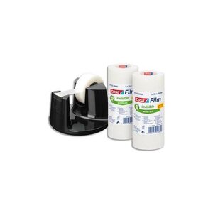 Lot de 13 rouleau adhésif invisible + 1 dévidoir Easy Cut TESA