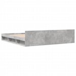 vidaXL Cadre de lit et tiroirs gris béton 200x200 cm bois d'ingénierie