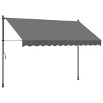 vidaXL Auvent rétractable anthracite 300x150 m tissu et acier