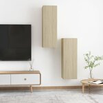 vidaXL Meubles TV 2 Pièces Chêne sonoma 30 5x30x90 cm Bois d’ingénierie